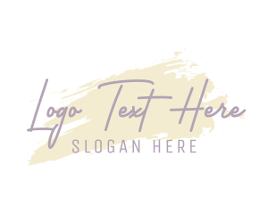 Pastel Watercolor Cursive Wordmark logo