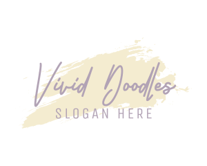 Pastel Watercolor Cursive Wordmark logo design