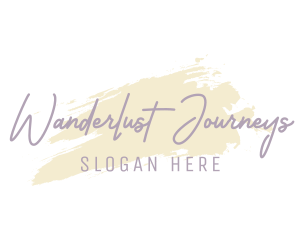 Pastel Watercolor Cursive Wordmark logo