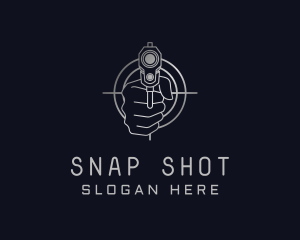 Gradient Gunpoint Shooting logo design