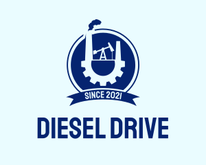 Oil Refinery Emblem  logo design