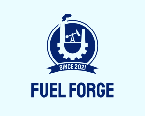 Oil Refinery Emblem  logo design