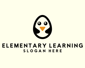 Cute Penguin Egg  logo design