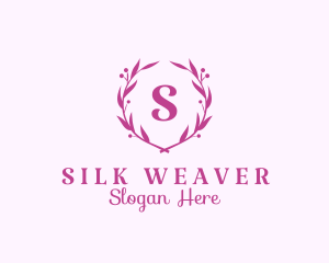 Feminine Ornamental Wreath Cosmetics Logo