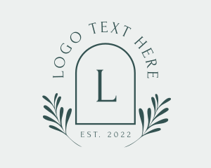 Elegant Arch Leaves logo