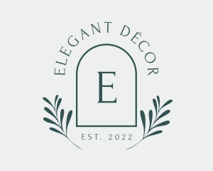 Elegant Arch Leaves logo design