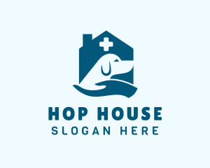 Dog House Veterinary Hand logo design