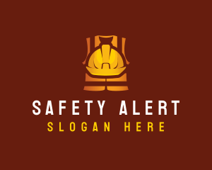 Construction Safety Hat Vest logo design