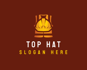 Construction Safety Hat Vest logo design