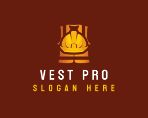 Construction Safety Hat Vest logo design