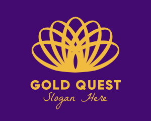 Gold Pageant Crown logo design