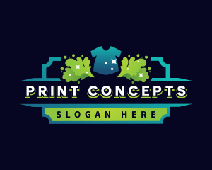 Shirt Paint Print logo