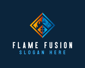 Hot Cold Temperature logo design