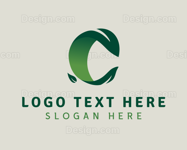 Natural Leaf Letter C Logo