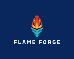 Ice Flame Temperature logo design