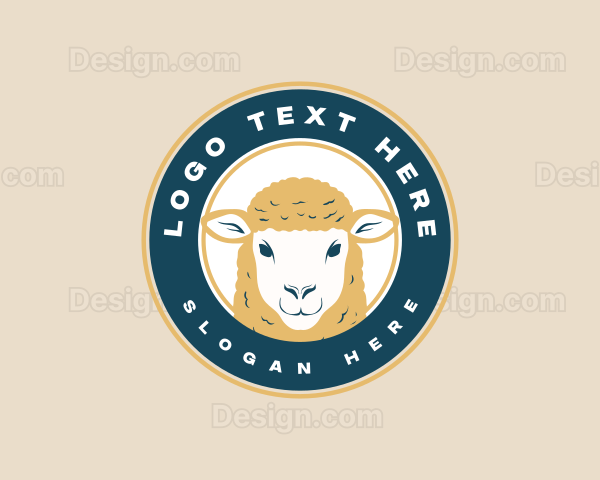 Farm Sheep Livestock Logo