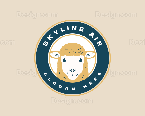 Farm Sheep Livestock Logo