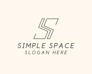 Simple Minimal Letter S logo design