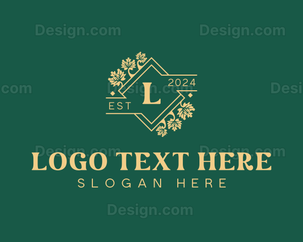 Stylish Floral Gardening Logo