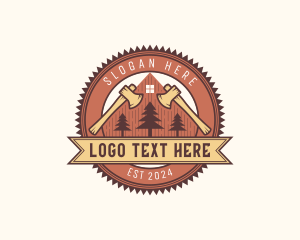 Lumberjack Axe Carpentry logo