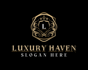 Ornamental Luxury Shield logo design