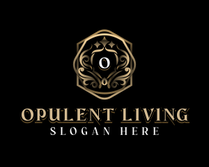 Ornamental Luxury Shield logo design