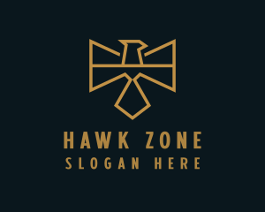 Golden Geometric Hawk logo