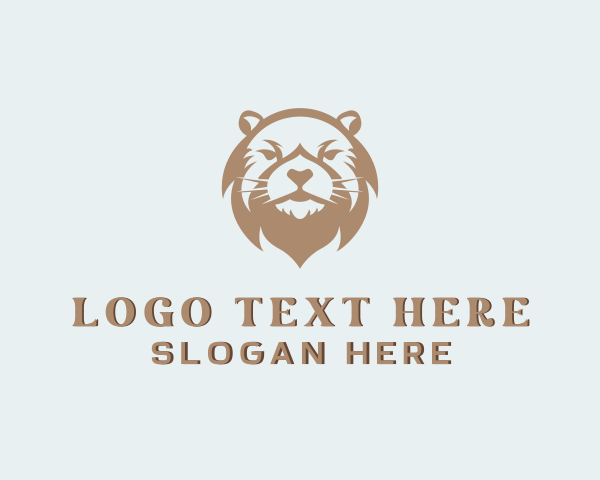 Wild Beaver Animal logo