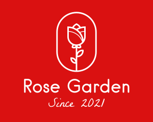 Minimalist Rose Flower logo