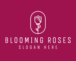 Floral Rose Flower logo design