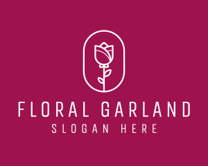 Floral Rose Flower logo design