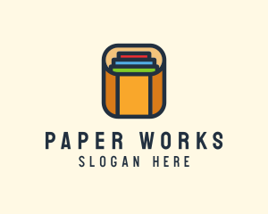 Paper Document Box logo design