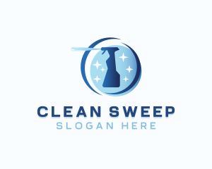 Sprayer Disinfection Cleaning logo design