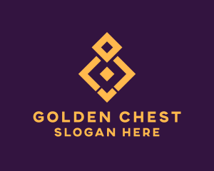 Golden Diamond Tile logo design