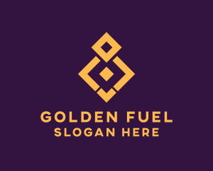 Golden Diamond Tile logo design