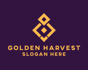 Golden Diamond Tile logo design