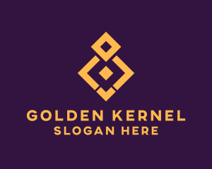 Golden Diamond Tile logo design