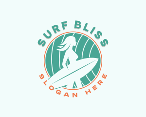 Woman Surfer Surf Club logo