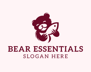 Brown Bear Fish logo design