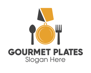 Award Winning Food Medal Cutlery logo design