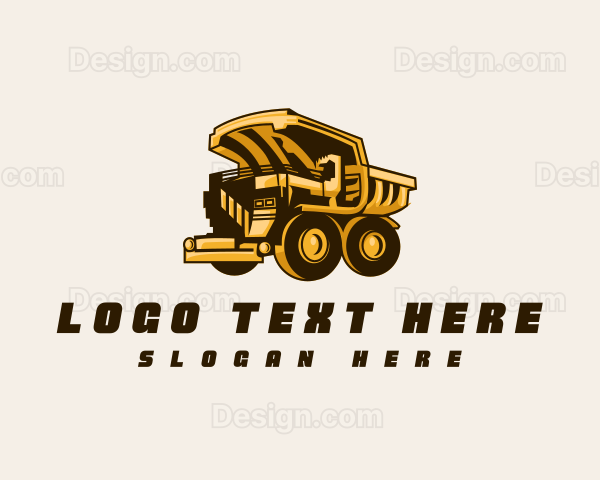 Mining Construction Truck Logo