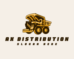 Mining Construction Truck logo design