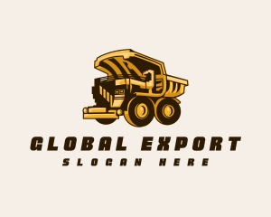 Mining Construction Truck logo design