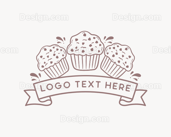 Muffin Cupcake Dessert Logo