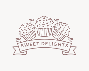 Muffin Cupcake Dessert logo design