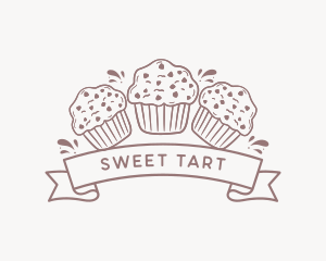 Muffin Cupcake Dessert logo design