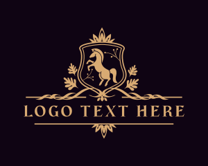 Luxury Crown Horse Stallion logo