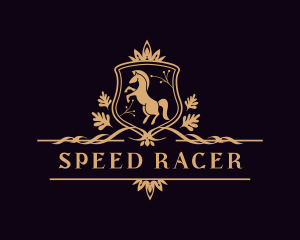 Luxury Crown Horse Stallion logo
