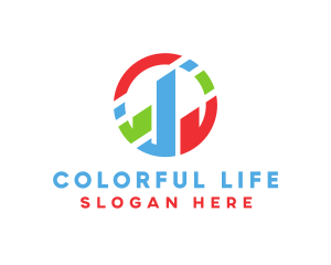 Colorful Circle Chart logo design