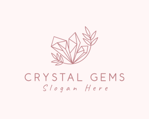 Natural Crystal Gem logo design